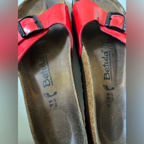 BETULA Birkenstock Red Sandals Size 11 - Picture 4 of 8